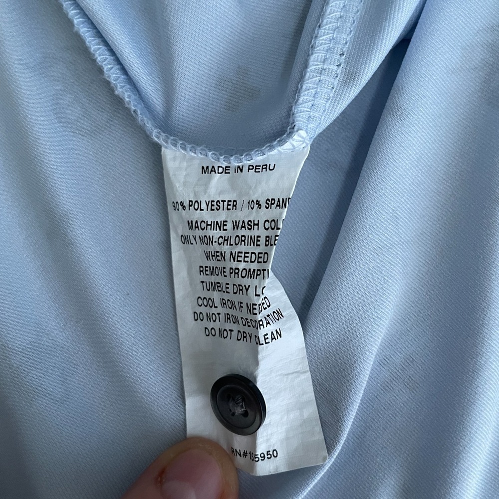 Greyson Goat Golf Polo Shirt Mens XL Saint Bernard Blue Performance Stretch - Picture 7 of 7